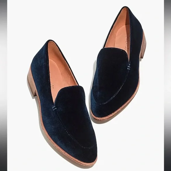 Madewell Shoes Madewell Frances Loafer In Blue Velvet Poshmark